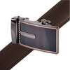 Men's Genuine Leather Sliding Buckle Ratchet Belt MGLBB15 - Bundle Bus