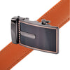 Men's Genuine Leather Sliding Buckle Ratchet Belt MGLBB15 - Bundle Bus