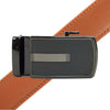 Men's Genuine Leather Sliding Buckle Ratchet Belt MGLBB20 - Bundle Bus