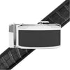 Men's Genuine Leather Sliding Buckle Ratchet Belt MGLBB22 - Bundle Bus