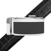 Men's Genuine Leather Sliding Buckle Ratchet Belt MGLBB22 - Bundle Bus