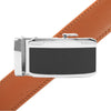 Men's Genuine Leather Sliding Buckle Ratchet Belt MGLBB22 - Bundle Bus