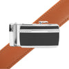 Men's Genuine Leather Sliding Buckle Ratchet Belt MGLBB24 - Bundle Bus