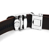 Men's Genuine Leather Sliding Buckle Ratchet Belt MGLBB24 - Bundle Bus