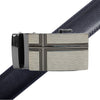 Men's Genuine Leather Sliding Buckle Ratchet Belt MGLBB26 - Bundle Bus