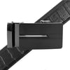 Men's Genuine Leather Sliding Buckle Ratchet Belt MGLBB27 - Bundle Bus