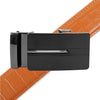 Men's Genuine Leather Sliding Buckle Ratchet Belt MGLBB27 - Bundle Bus