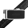 Men's Genuine Leather Sliding Buckle Ratchet Belt MGLBB29 - Bundle Bus