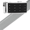 Men's Genuine Leather Sliding Buckle Ratchet Belt MGLBB3 - Bundle Bus