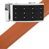 Men's Genuine Leather Sliding Buckle Ratchet Belt MGLBB3 - Bundle Bus