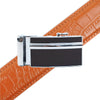 Men's Genuine Leather Sliding Buckle Ratchet Belt MGLBB32 - Bundle Bus