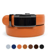 Men's Genuine Leather Sliding Buckle Ratchet Belt MGLBB33 - Bundle Bus