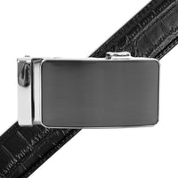 Men's Genuine Leather Sliding Buckle Ratchet Belt MGLBB34 - Bundle Bus