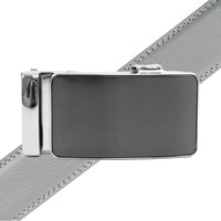 Men's Genuine Leather Sliding Buckle Ratchet Belt MGLBB34 - Bundle Bus