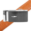 Men's Genuine Leather Sliding Buckle Ratchet Belt MGLBB35 - Bundle Bus