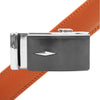 Men's Genuine Leather Sliding Buckle Ratchet Belt MGLBB35 - Bundle Bus