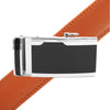 Men's Genuine Leather Sliding Buckle Ratchet Belt MGLBB36 - Bundle Bus