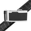 Men's Genuine Leather Sliding Buckle Ratchet Belt MGLBB36 - Bundle Bus