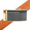 Men's Genuine Leather Sliding Buckle Ratchet Belt MGLBB39 - Bundle Bus