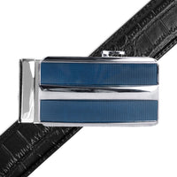 Men's Genuine Leather Sliding Buckle Ratchet Belt MGLBB41 - Bundle Bus