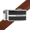 Men's Genuine Leather Sliding Buckle Ratchet Belt MGLBB44 - Bundle Bus