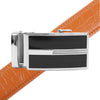 Men's Genuine Leather Sliding Buckle Ratchet Belt MGLBB44 - Bundle Bus