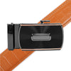 Men's Genuine Leather Sliding Buckle Ratchet Belt MGLBB46 - Bundle Bus