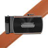 Men's Genuine Leather Sliding Buckle Ratchet Belt MGLBB46 - Bundle Bus