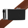 Men's Genuine Leather Sliding Buckle Ratchet Belt MGLBB47 - Bundle Bus