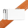 Men's Genuine Leather Sliding Buckle Ratchet Belt MGLBB48 - Bundle Bus