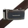 Men's Genuine Leather Sliding Buckle Ratchet Belt - MGLBB49 - Bundle Bus