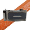 Men's Genuine Leather Sliding Buckle Ratchet Belt - MGLBB49 - Bundle Bus