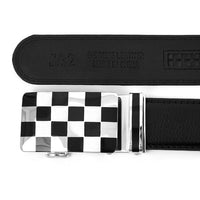 Men's Genuine Leather Sliding Buckle Ratchet Belt MGLBB5 - Bundle Bus