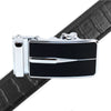 Men's Genuine Leather Sliding Buckle Ratchet Belt - MGLBB51 - Bundle Bus