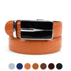 Men's Genuine Leather Sliding Buckle Ratchet Belt - MGLBB51 - Bundle Bus