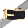 Men's Genuine Leather Sliding Buckle Ratchet Belt - MGLBB52 - Bundle Bus