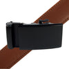 Men's Genuine Leather Sliding Buckle Ratchet Belt - MGLBB53 - Bundle Bus