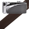 Men's Genuine Leather Sliding Buckle Ratchet Belt MGLBB6 - Bundle Bus