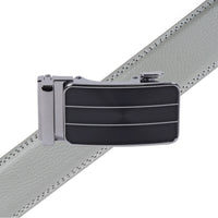 Men's Genuine Leather Sliding Buckle Ratchet Belt-MGLBB68 - Bundle Bus