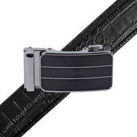 Men's Genuine Leather Sliding Buckle Ratchet Belt-MGLBB68 - Bundle Bus