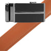 Men's Genuine Leather Sliding Buckle Ratchet Belt MGLBB7 - Bundle Bus