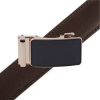 Men's Genuine Leather Sliding Buckle Ratchet Belt-MGLBB71 - Bundle Bus