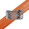 Men's Genuine Leather Sliding Buckle Ratchet Belt-MGLBB72 - Bundle Bus