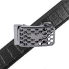 Men's Genuine Leather Sliding Buckle Ratchet Belt-MGLBB72 - Bundle Bus