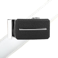 Men's Genuine Leather Sliding Buckle Ratchet Belt MGLBB8 - Bundle Bus