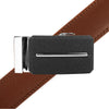 Men's Genuine Leather Sliding Buckle Ratchet Belt MGLBB8 - Bundle Bus