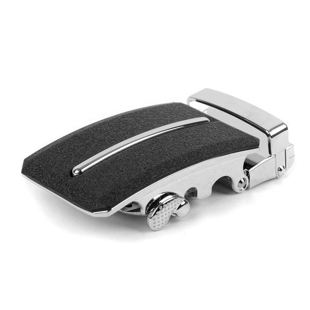 Men's Genuine Leather Sliding Buckle Ratchet Belt MGLBB8 - Bundle Bus