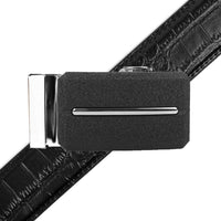 Men's Genuine Leather Sliding Buckle Ratchet Belt MGLBB8 - Bundle Bus