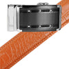 Men's Genuine Leather Sliding Buckle Ratchet Belt -MGLBB9 - Bundle Bus