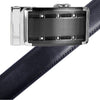 Men's Genuine Leather Sliding Buckle Ratchet Belt -MGLBB9 - Bundle Bus